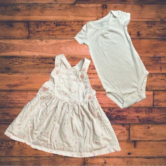 5 for $25🔥12 Months Baby Girls Skirt Overalls Matching Set - Picture 1 of 9